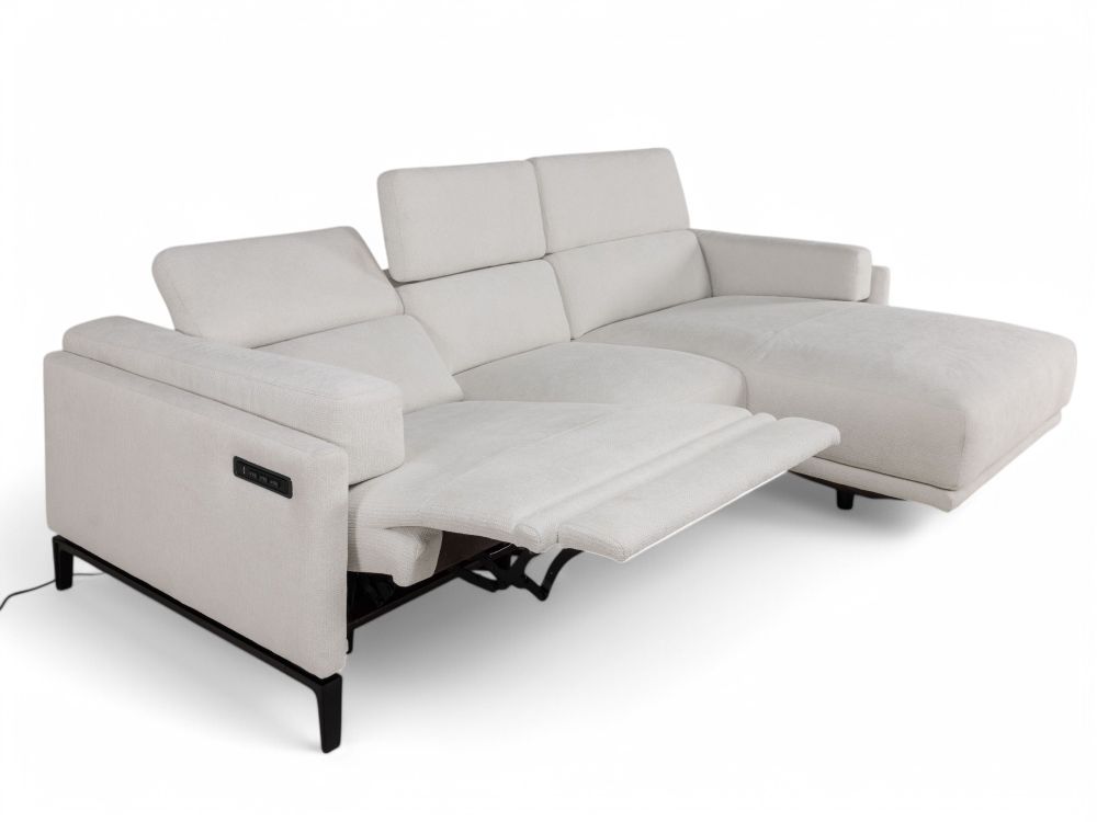 Hoekzetel met elektr. relax LIVIGNO - Berly Pearl C-RCR-94-HKS1