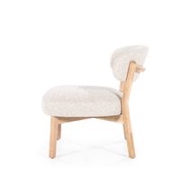 Fauteuil MIKKY - Lichtgrijs/Eikenhout ELO 96295