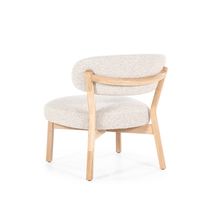 Fauteuil MIKKY - Lichtgrijs/Eikenhout ELO 96295