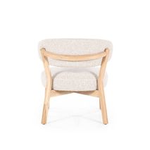 Fauteuil MIKKY - Lichtgrijs/Eikenhout ELO 96295