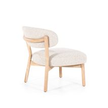 Fauteuil MIKKY - Lichtgrijs/Eikenhout ELO 96295