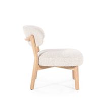 Fauteuil MIKKY - Lichtgrijs/Eikenhout ELO 96295