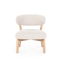 Fauteuil MIKKY - Lichtgrijs/Eikenhout ELO 96295
