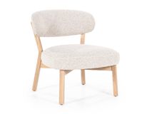 Fauteuil MIKKY - Lichtgrijs/Eikenhout ELO 96295