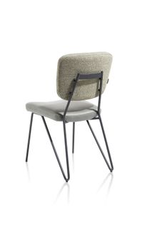 Set van 6 eetkamerstoelen JUNE - Groen/Lichtgrijs C-XOO-JUN-SET1