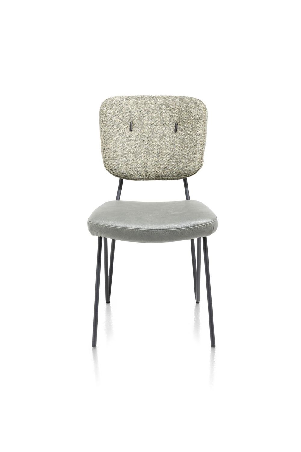 Set van 6 eetkamerstoelen JUNE - Groen/Lichtgrijs C-XOO-JUN-SET1