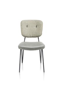 Set van 6 eetkamerstoelen JUNE - Groen/Lichtgrijs C-XOO-JUN-SET1