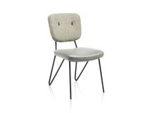 Set van 6 eetkamerstoelen JUNE - Groen/Lichtgrijs C-XOO-JUN-SET1