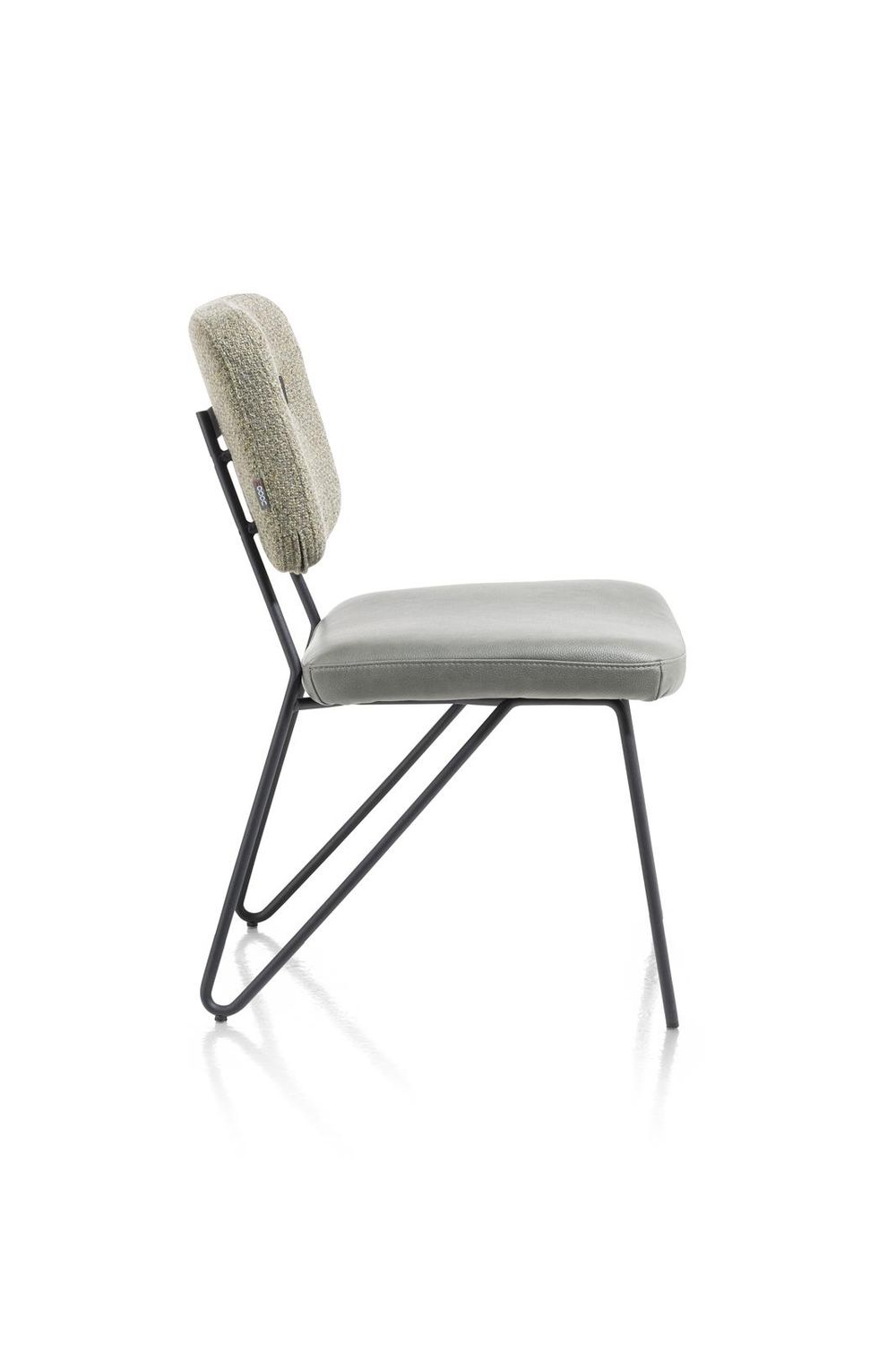 Set van 6 eetkamerstoelen JUNE - Groen/Lichtgrijs C-XOO-JUN-SET1