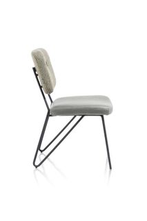 Set van 6 eetkamerstoelen JUNE - Groen/Lichtgrijs C-XOO-JUN-SET1