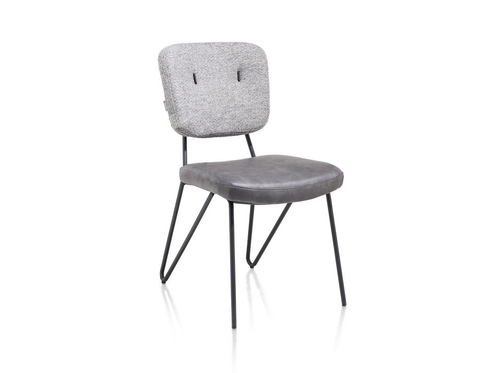 Set van 6 eetkamerstoelen JUNE - Groen/Lichtgrijs C-XOO-JUN-SET1