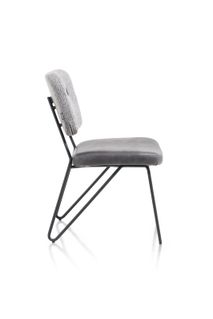 Set van 6 eetkamerstoelen JUNE - Groen/Lichtgrijs C-XOO-JUN-SET1