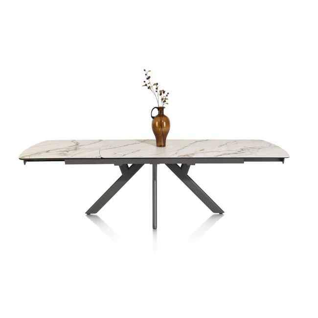 Uitschuifbare tafel VEGAS - Witte marmerlook