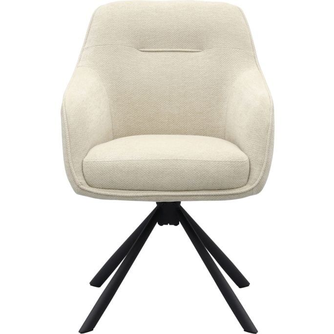 Draaibare armstoel AVOLA - Taupe