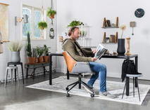 Bureaustoel DOULTON OFFICE - Grijs/Bruin ZVR 1300003