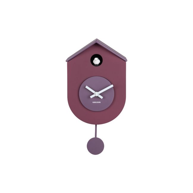 Muurklok GRATO CUCKOO - Roze/Lichtroze