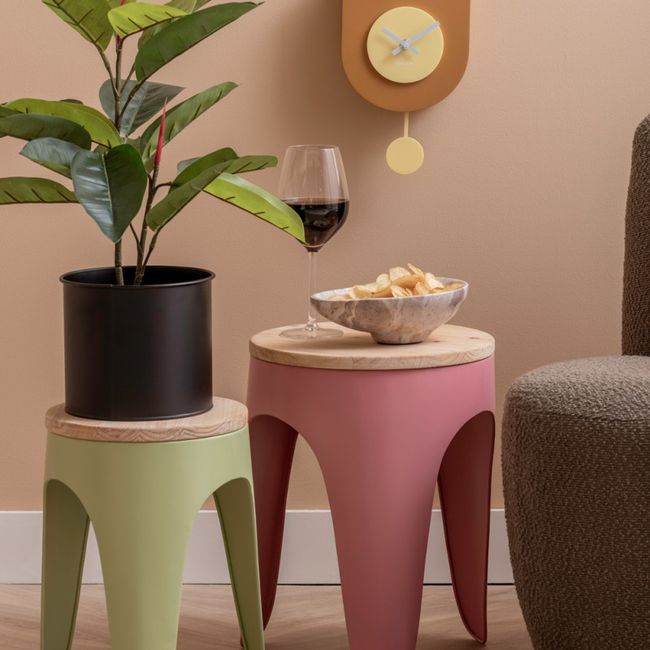 Muurklok GRATO CUCKOO - Roze/Lichtroze