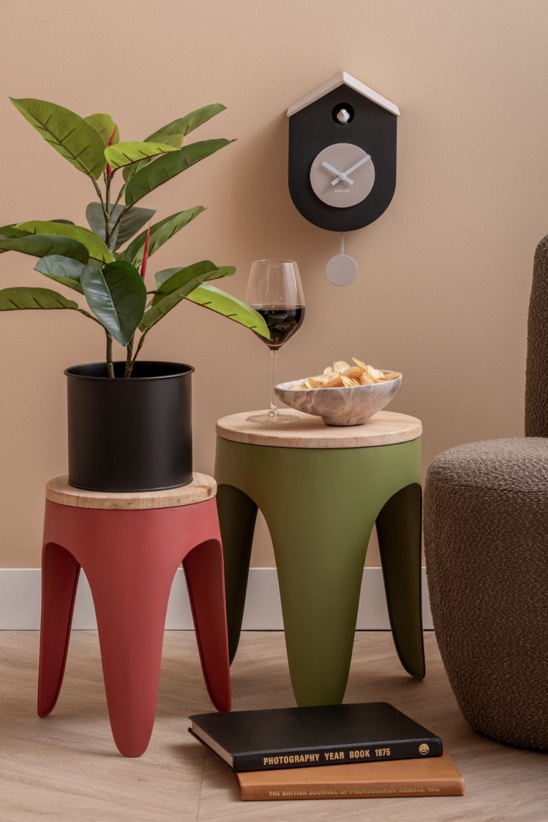 Muurklok GRATO CUCKOO - Roze/Lichtroze