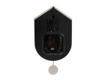 Muurklok GRATO CUCKOO - Zwart/Grijs PST KA6026BK