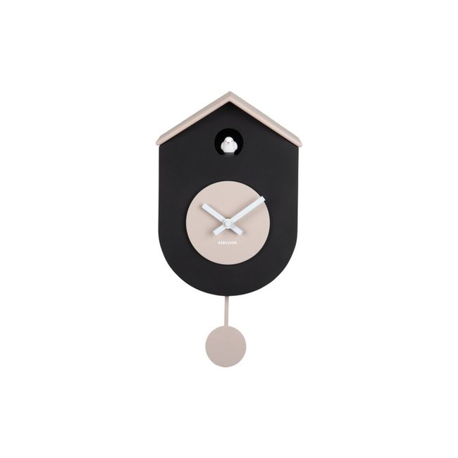 Muurklok GRATO CUCKOO - Roze/Lichtroze