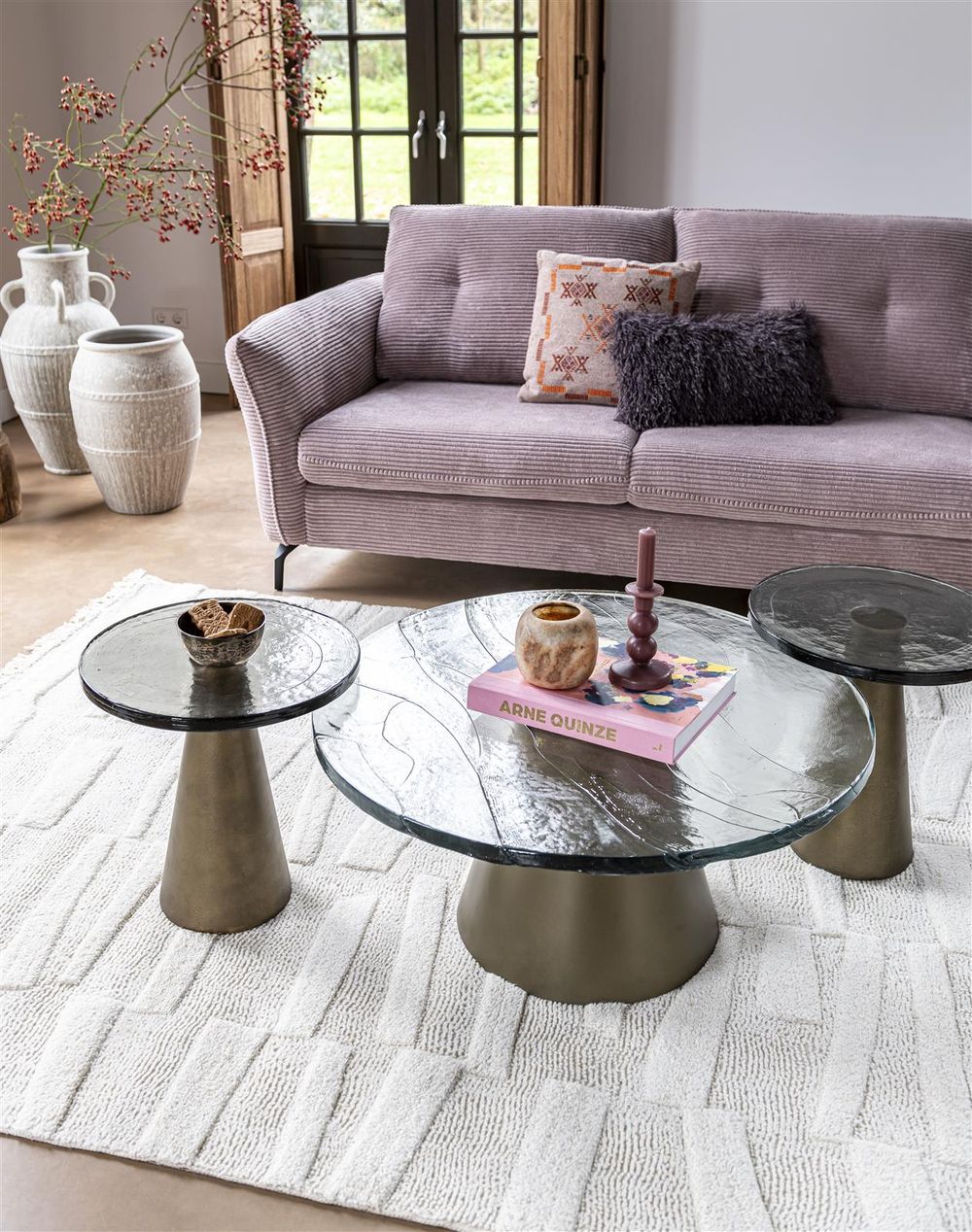 Bijzettafel ELOY - Goud/Glas HEH 51700GLA