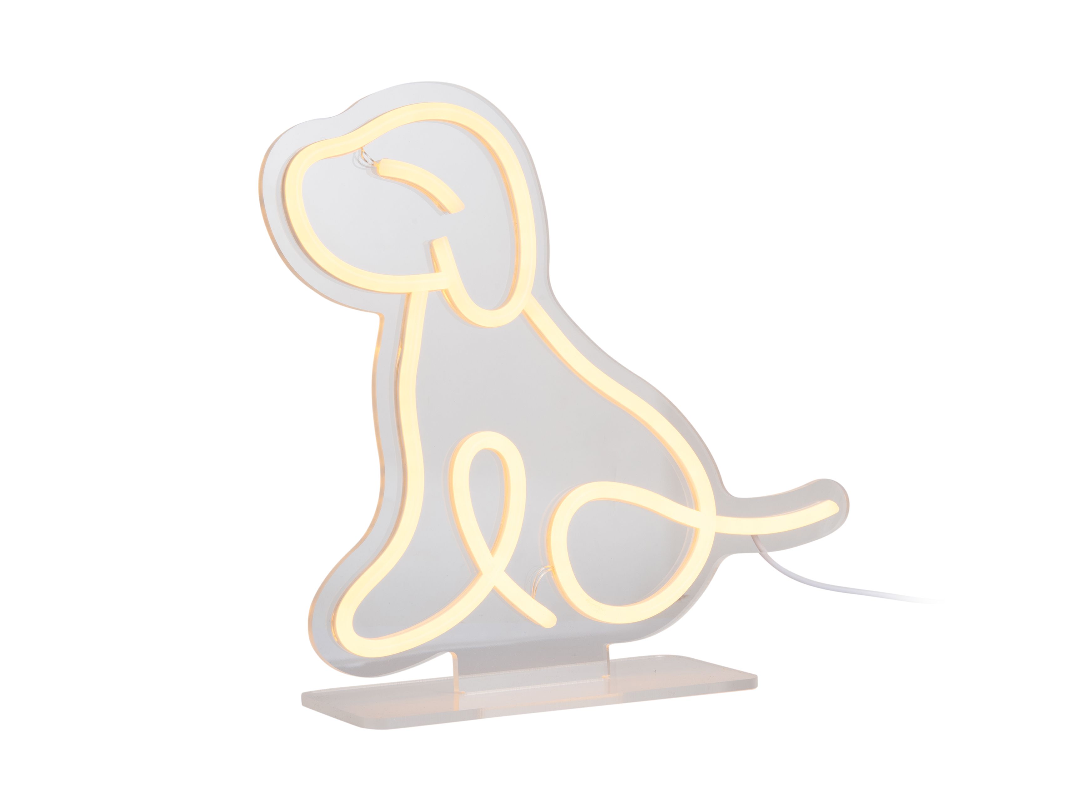 Neon licht SITTING DOG - Geel