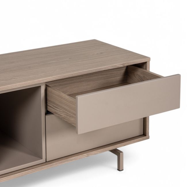 Tv-meubel DEVON - Misty Oak/Stone grey