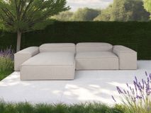 Loungezetel CUBE - Beige RIV-91-LOUNGE-ROS03-GREY