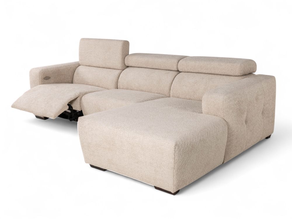 Hoekzetel DESIR met elektr. relax - Beige C-PLD-24-TZ