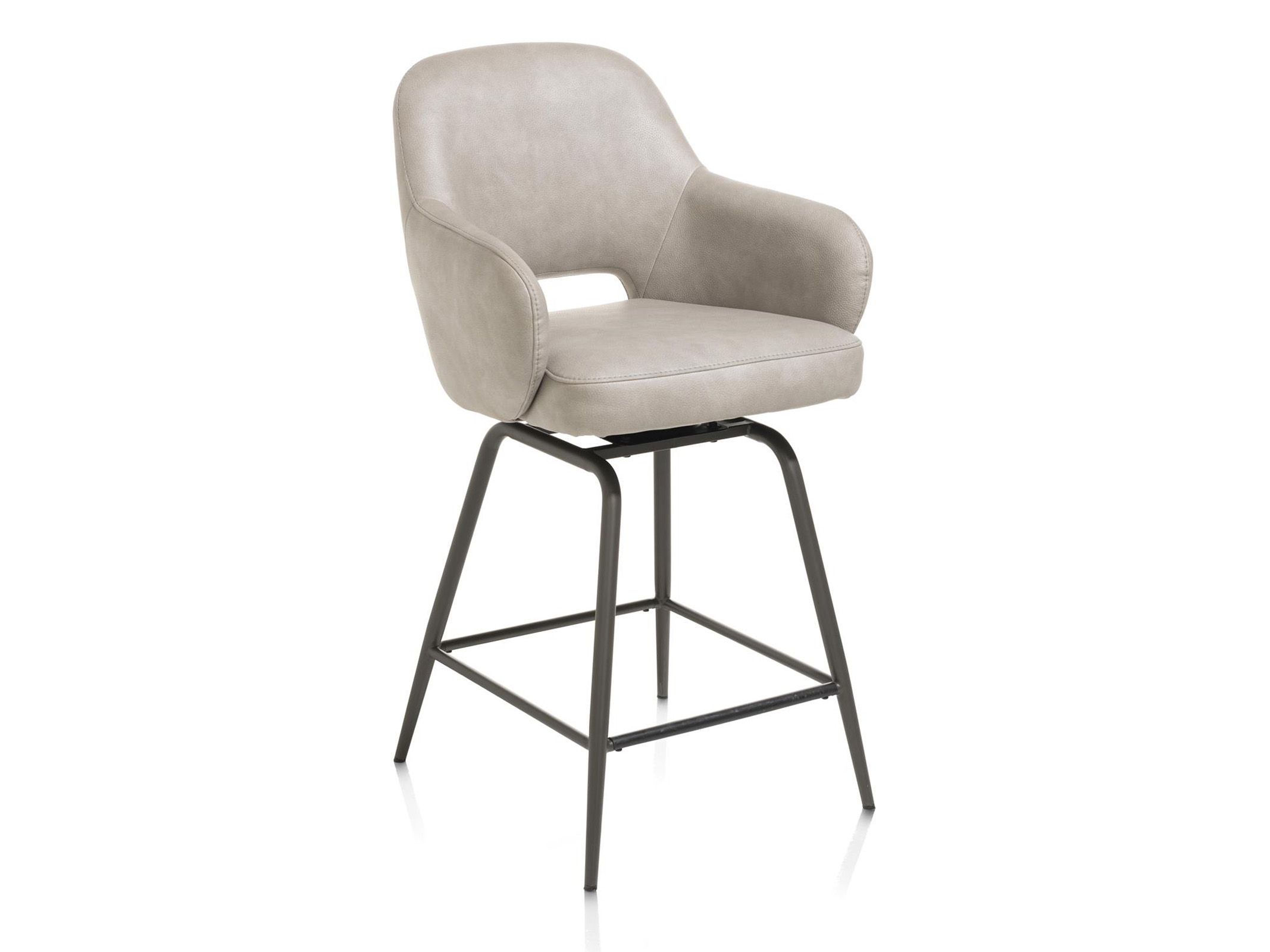 Draaibare barstoel NIKOLAS - Lichtgrijs