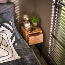 Nachttafel FLAT - Massief Acaciahout ZLS 2108-15