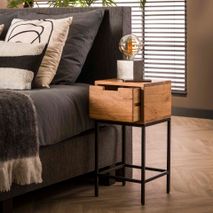 Nachttafel FLAT - Massief Acaciahout ZLS 2108-15