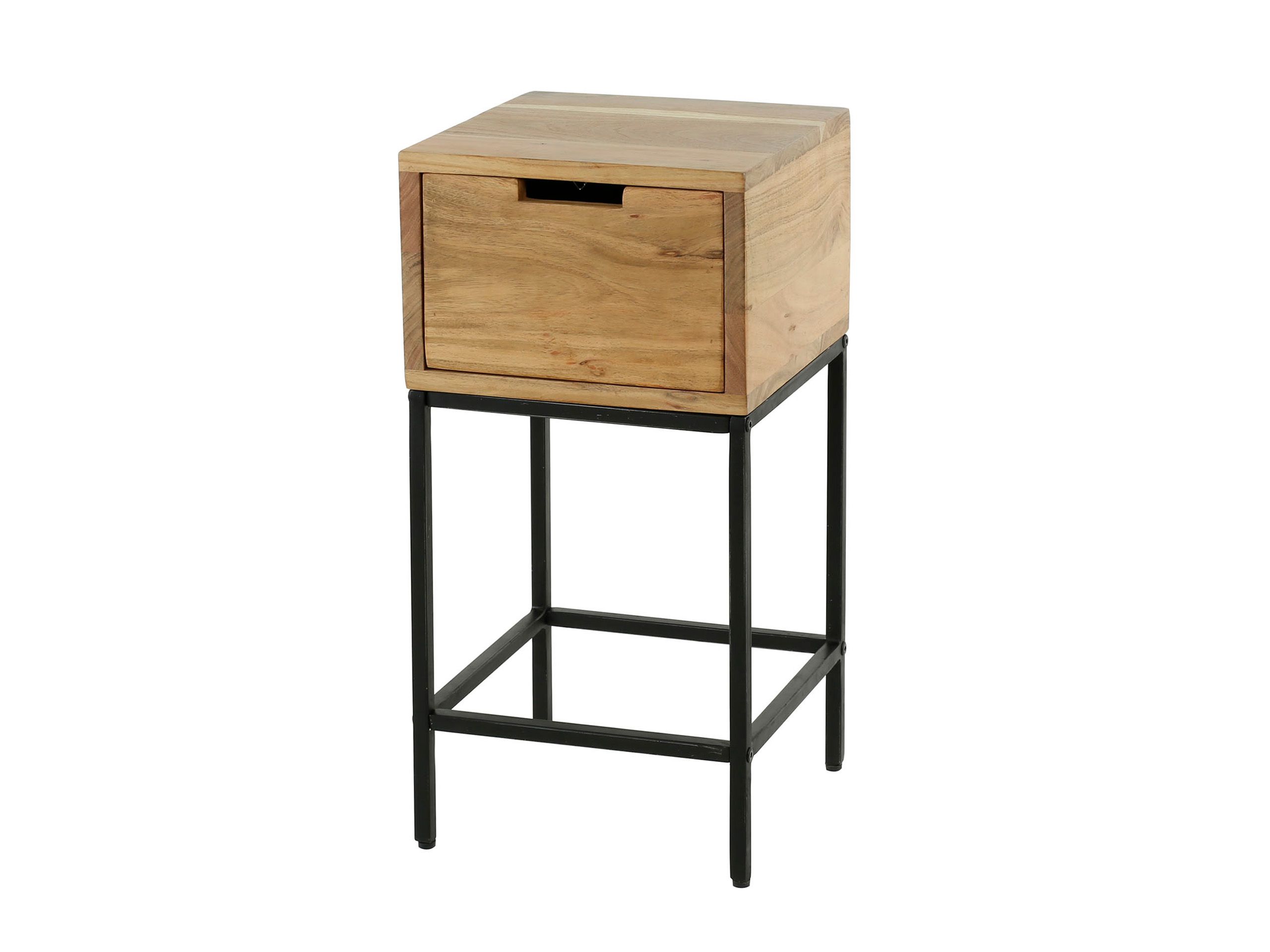 Nachttafel FLAT - Massief Acaciahout