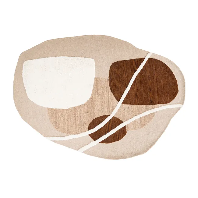 Tapijt OGANI - Beige/Bruin