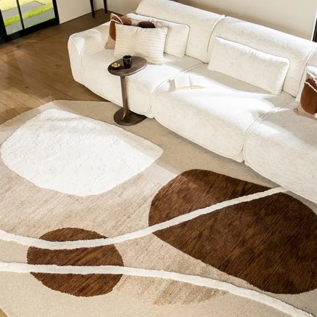 Tapijt OGANI - Beige/Bruin