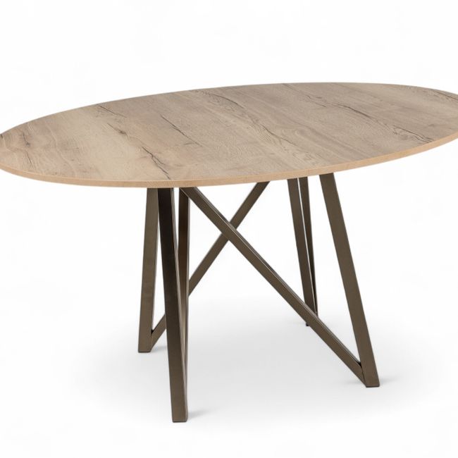 Eetkamertafel WACKO - Naturel / Brons