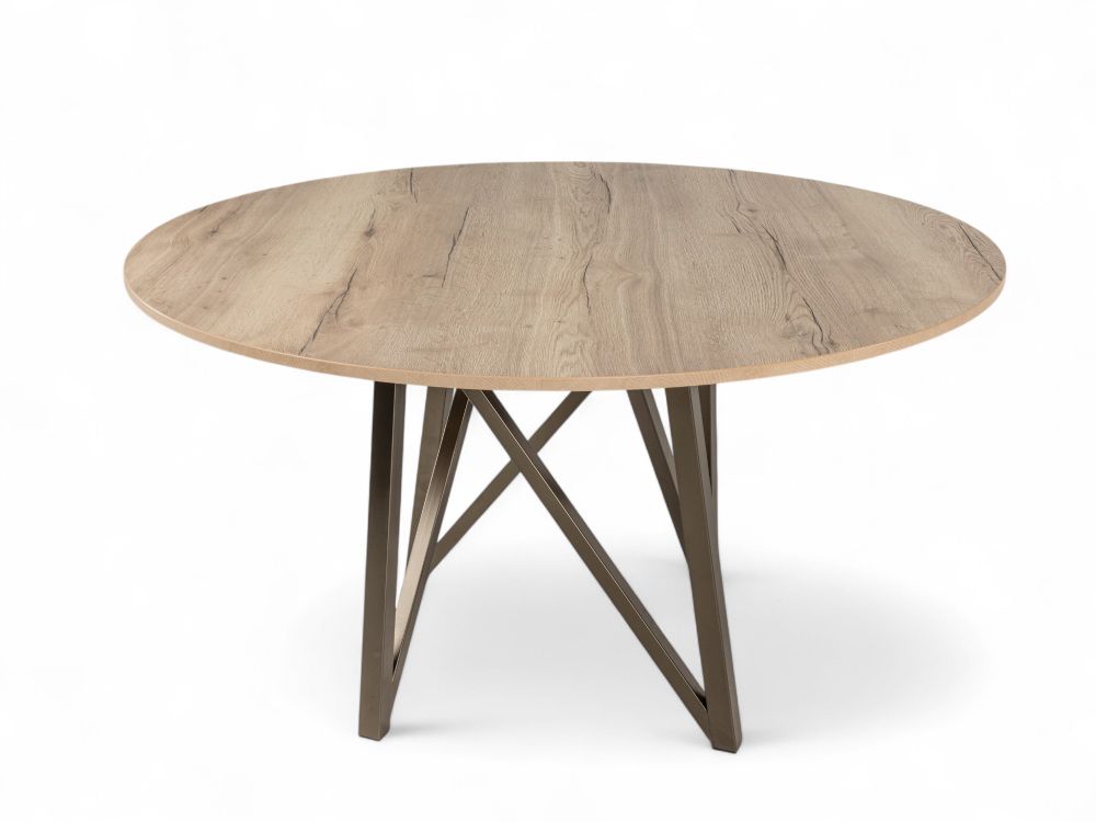 Eetkamertafel WACKO - Naturel / Brons PFT-221-000018-EPA83MHA84