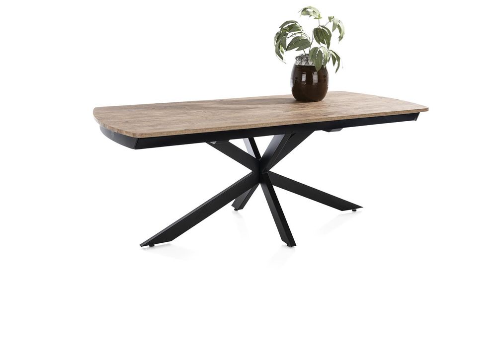 Uitschuifbare eetkamertafel PAVALON - Barnwood HEH 46784BRN