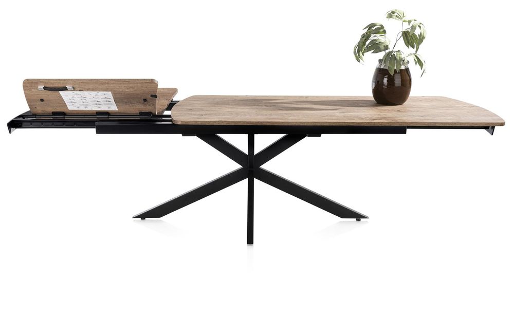 Uitschuifbare eetkamertafel PAVALON - Barnwood HEH 46784BRN