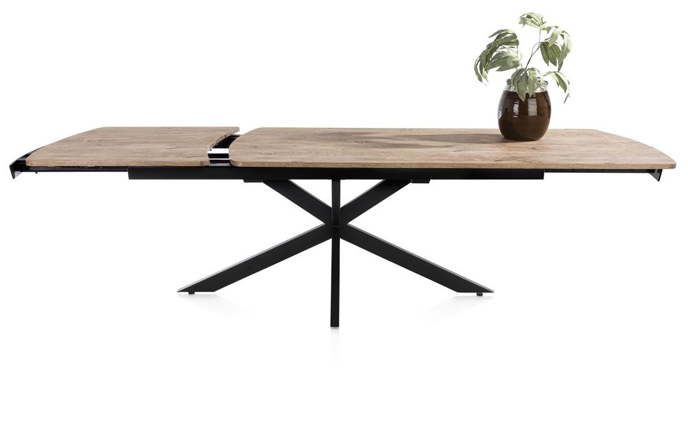 Uitschuifbare eetkamertafel PAVALON - Barnwood HEH 46784BRN