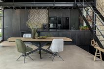 Uitschuifbare eetkamertafel PAVALON - Barnwood HEH 46784BRN