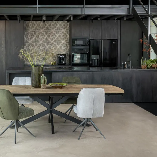 Verlengbare eetkamertafel PAVALON - Barnwood