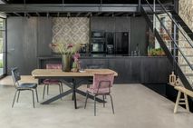 Uitschuifbare eetkamertafel PAVALON - Barnwood HEH 46784BRN