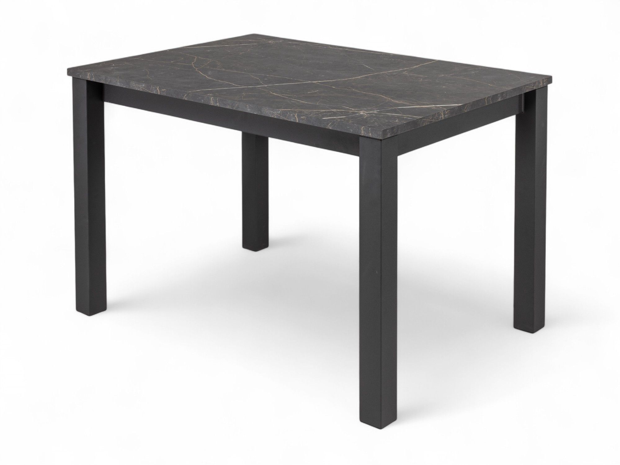 Uitschuifbare eetkamertafel VALENCIA - Zwart/Brons