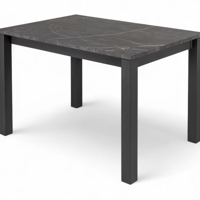 Uitschuifbare tafel VALENCIA - Zwart / Brons