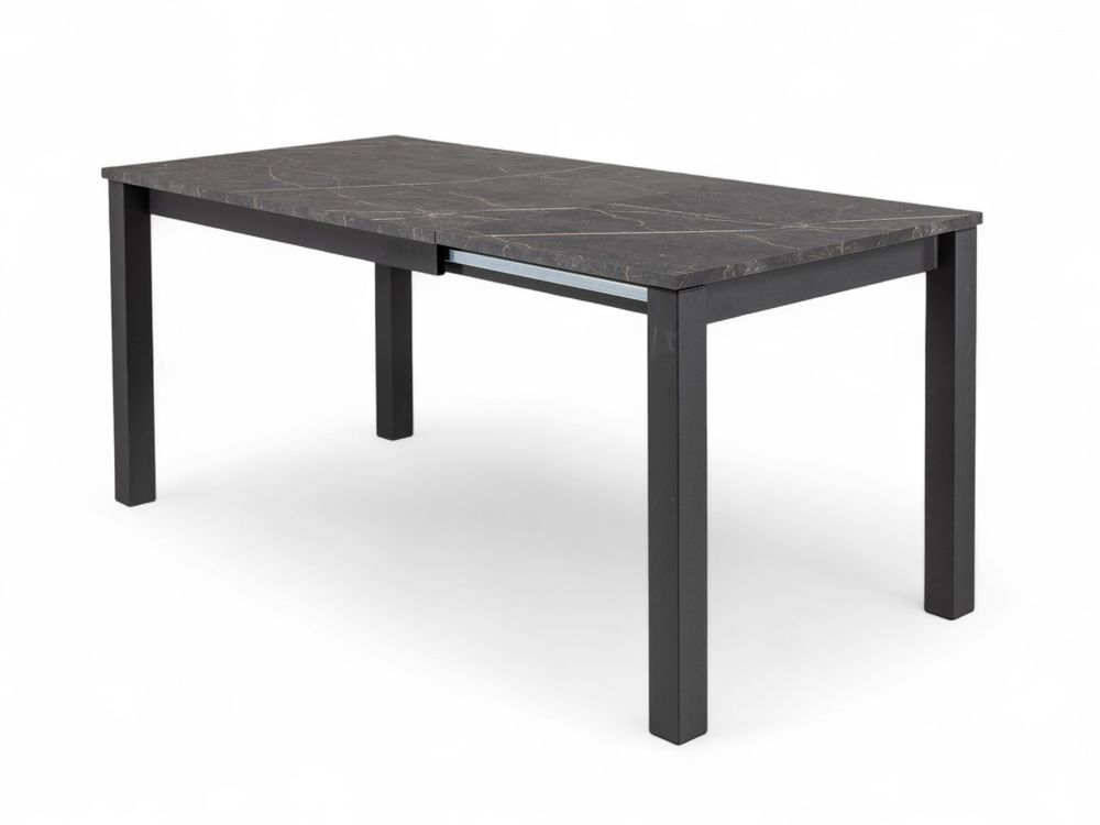 Uitschuifbare eetkamertafel VALENCIA - Zwart/Brons PFT-71-000001-HP07