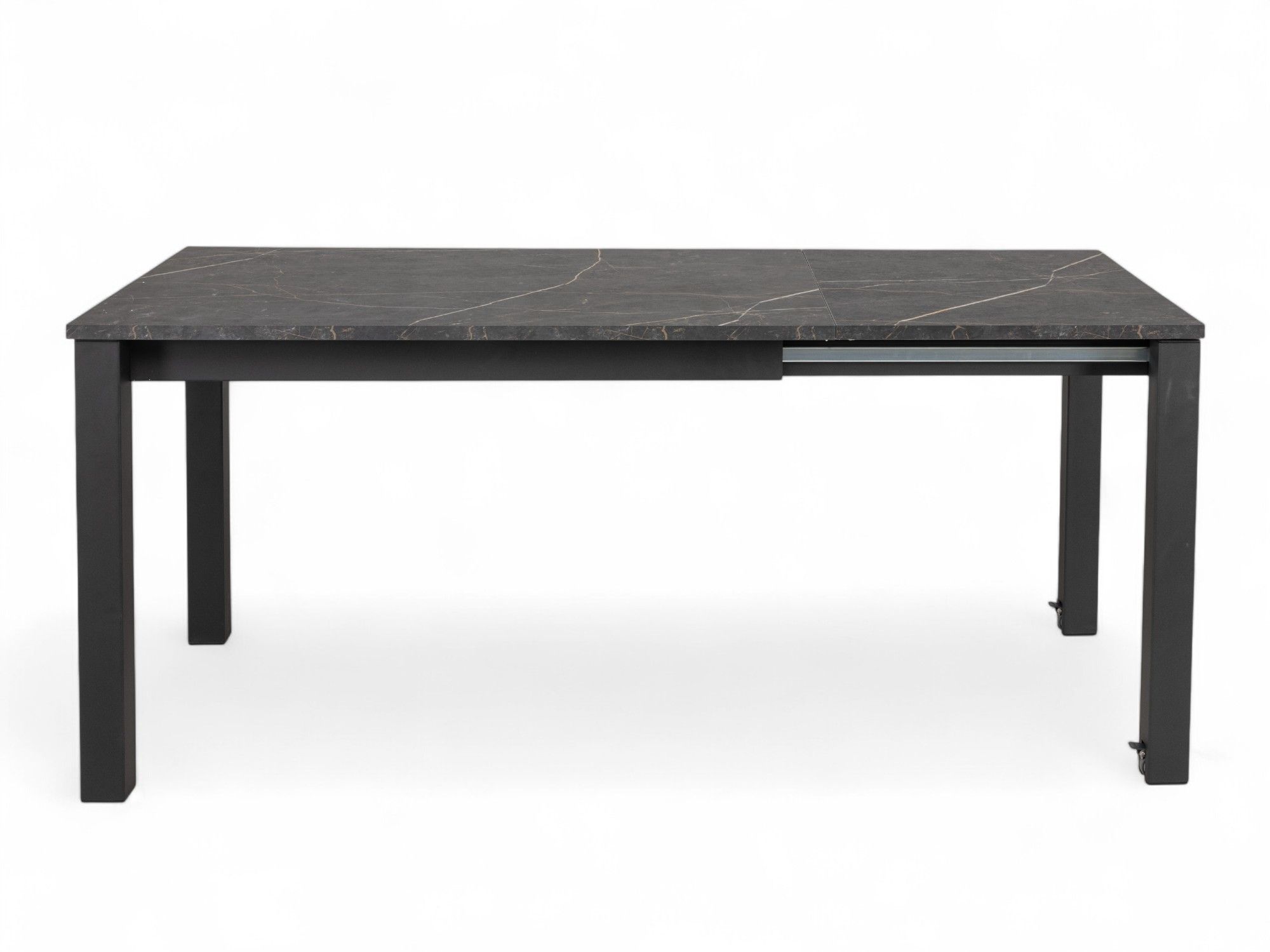 Uitschuifbare eetkamertafel VALENCIA - Zwart/Brons