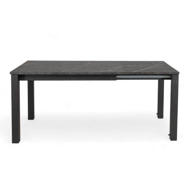 Uitschuifbare tafel VALENCIA - Zwart / Brons