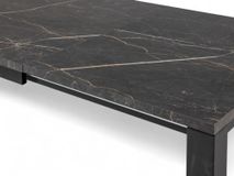 Uitschuifbare eetkamertafel VALENCIA - Zwart/Brons PFT-71-000001-HP07