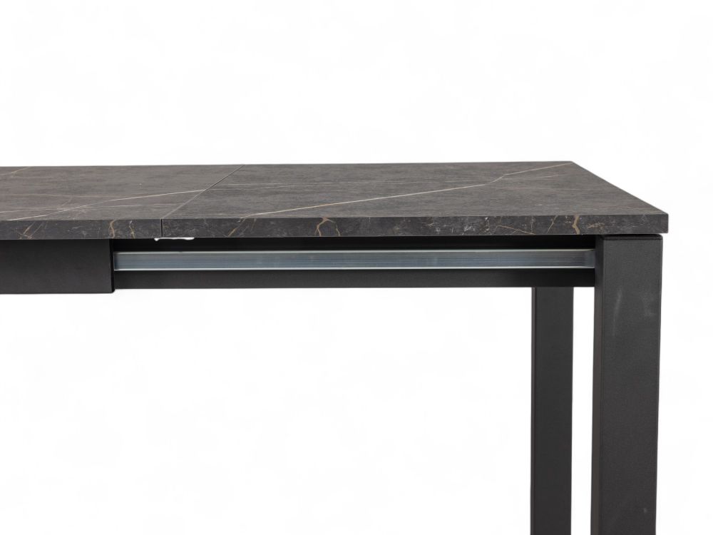Uitschuifbare eetkamertafel VALENCIA - Zwart/Brons PFT-71-000001-HP07